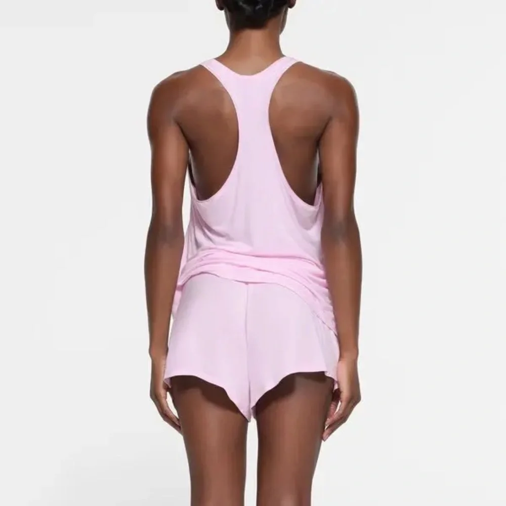 SKIMS Sleep Set - Loose Tank & Shorts - Cherry Blossom